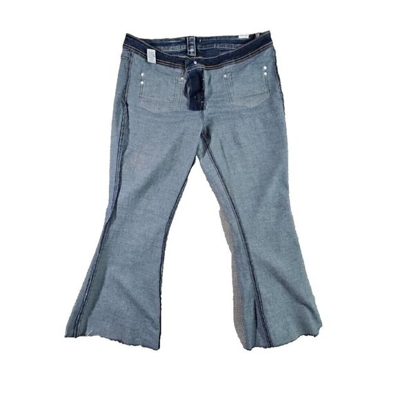 Almost Famous Jeans Women’s Size 13 Med Wash Boot Cut Denim Blue Stretch - Picture 5 of 16